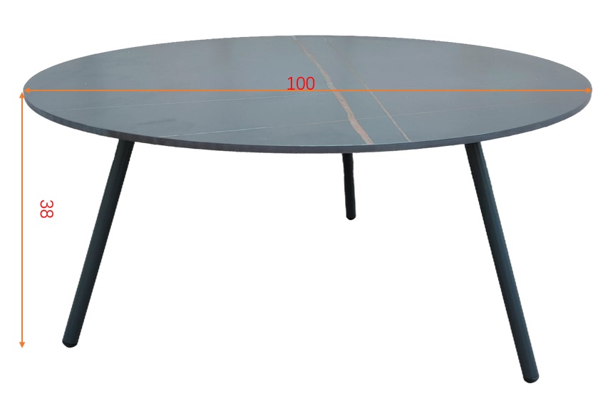 Стол кофейный Объятие (Embrace) уличный черный 5