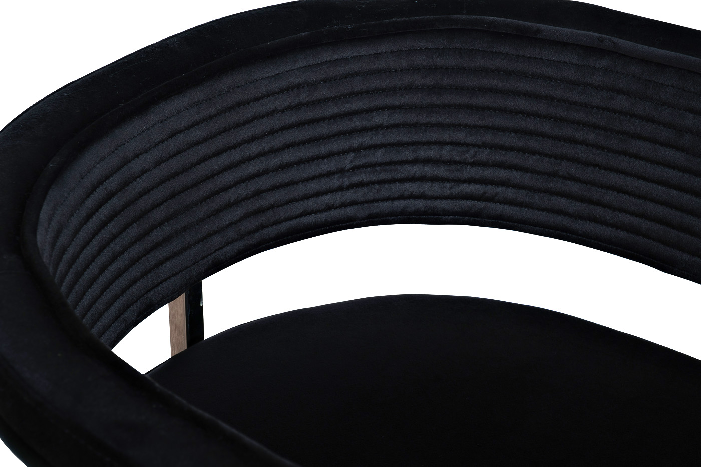 Стул велюровый черный/хром 4