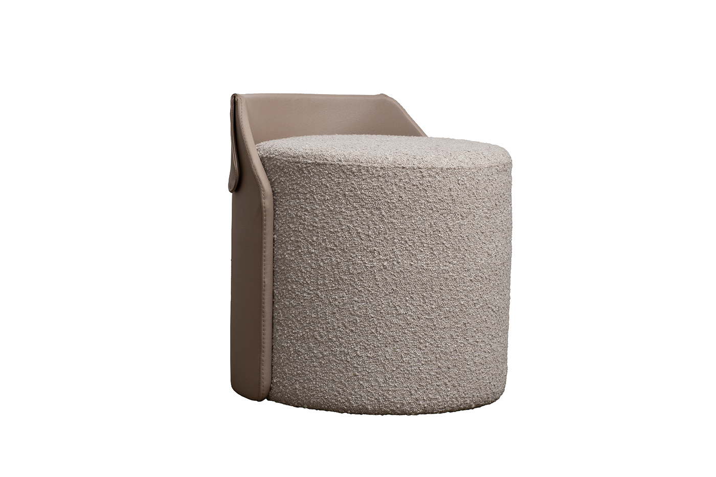 Пуф Bruno букле/искусственная кожа бежевый 2