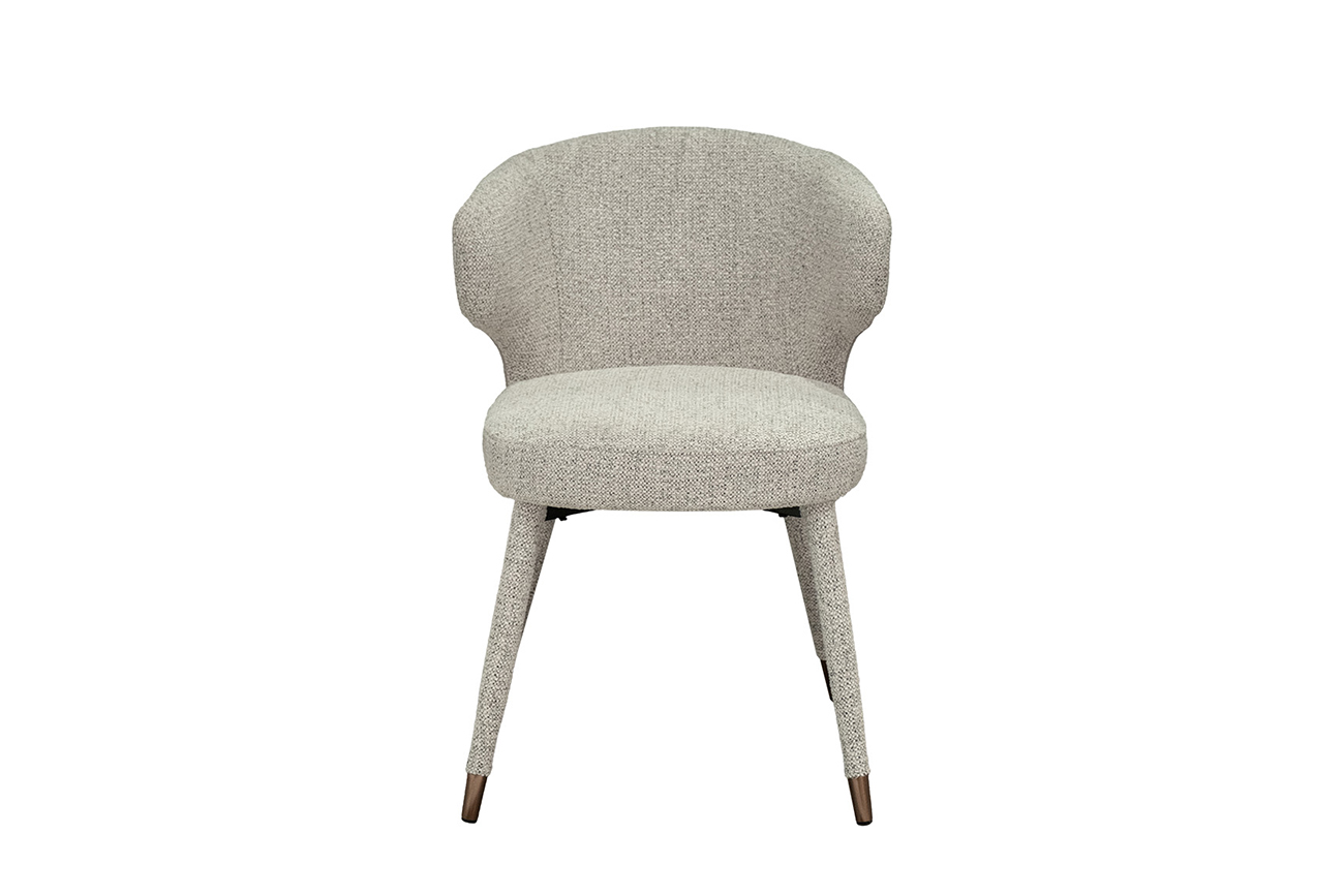 Стул обеденный шенилл белый 1