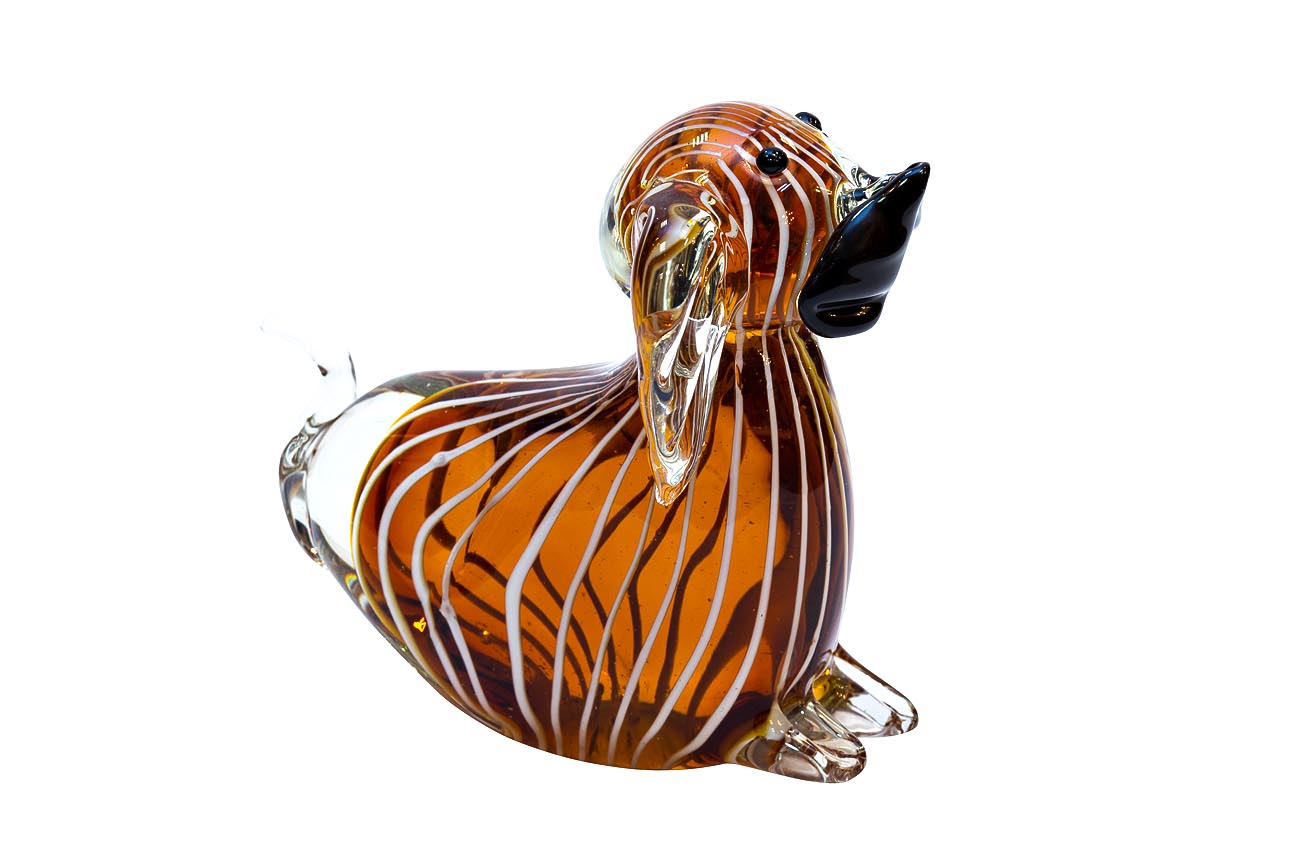 Статуэтка «Собака» в подарочной упаковке (янтарная) 1