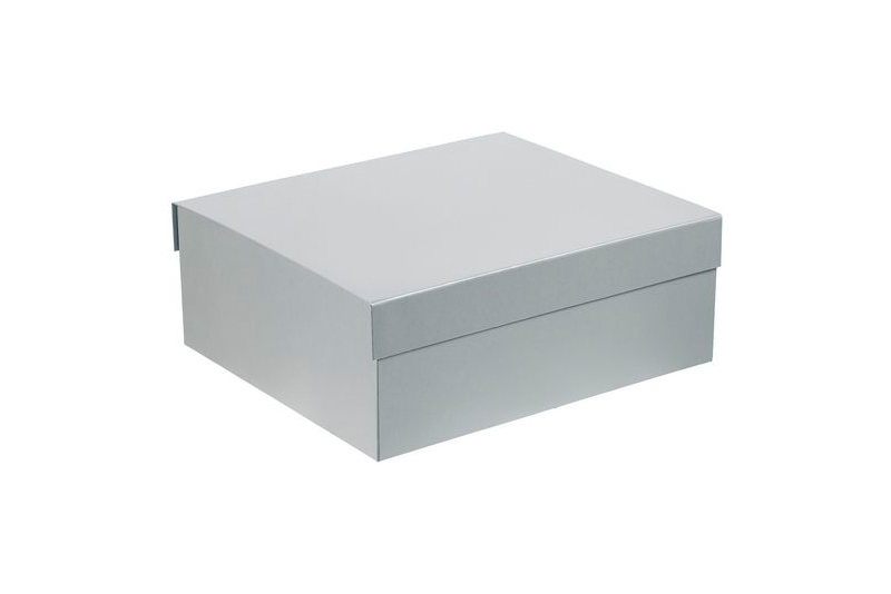 Коробка подарочная 41*35*15см серебристая 1