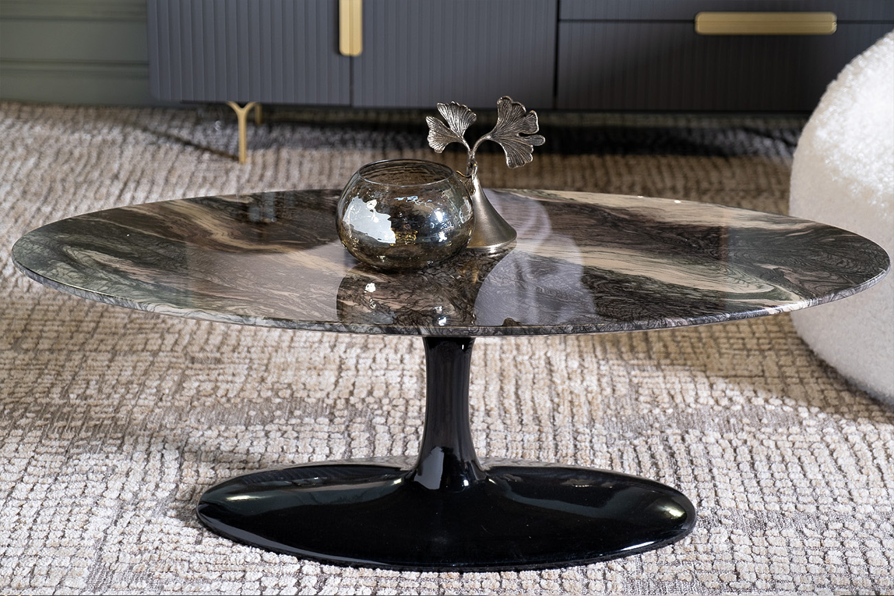 Ваза декоративная «Гинкго» из текстурированного стекла с крышкой 4