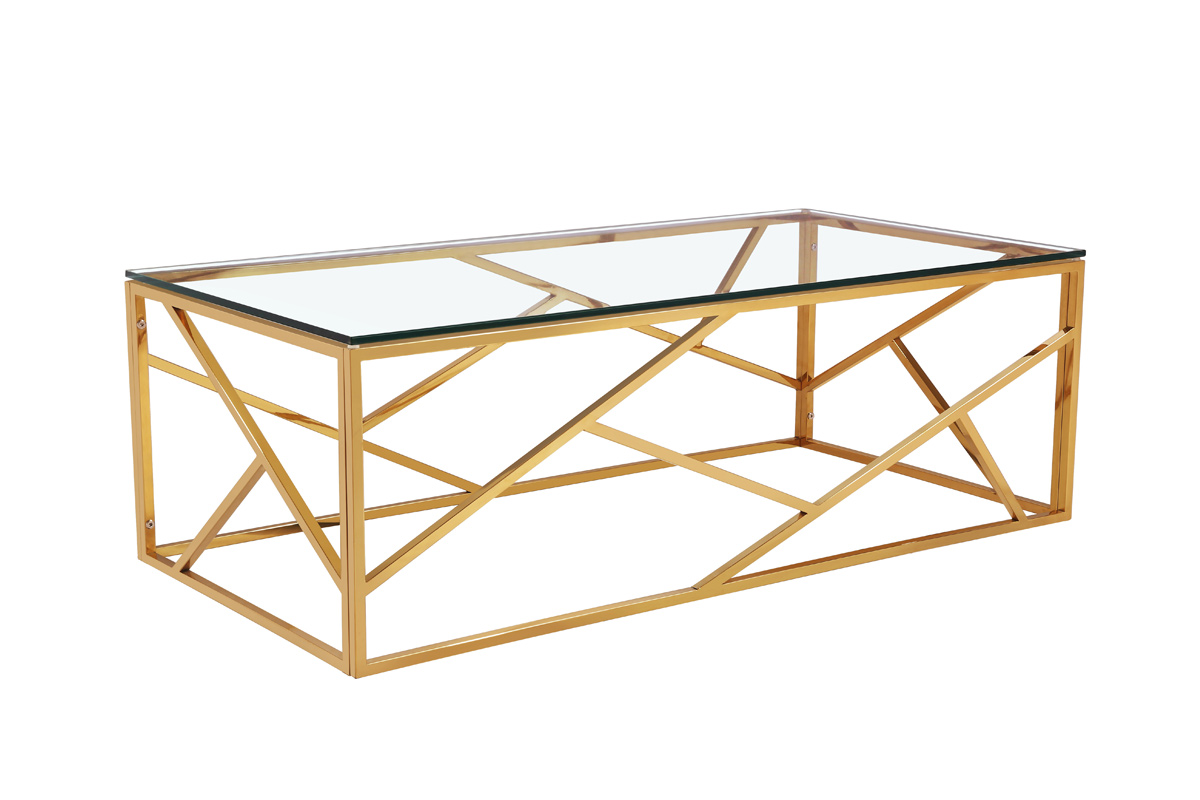 Журнальный стол золотой 1