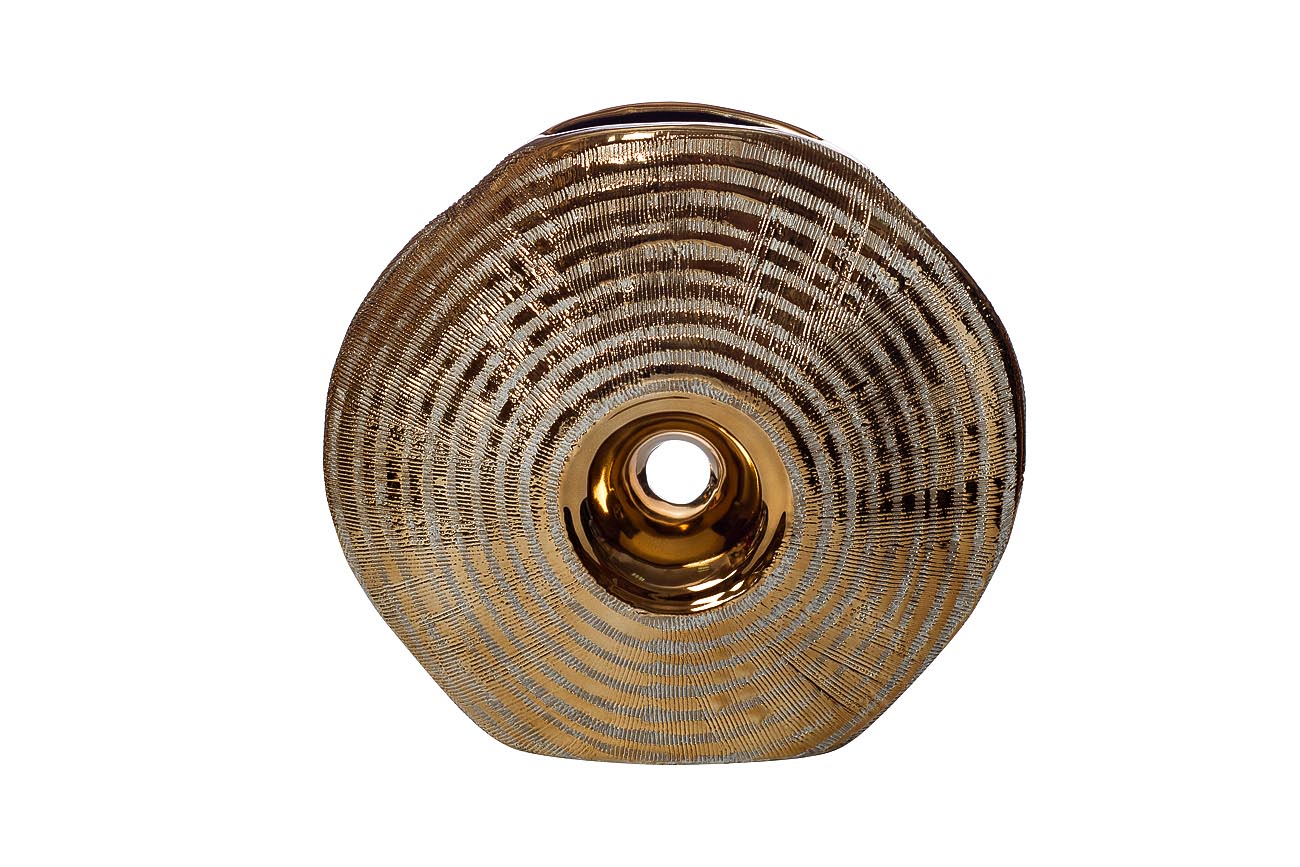 Ваза керамическая декоративная (золотая) 1