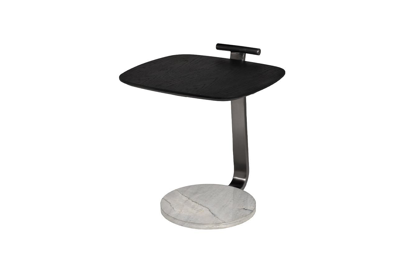 Столик журнальный приставной серый 1