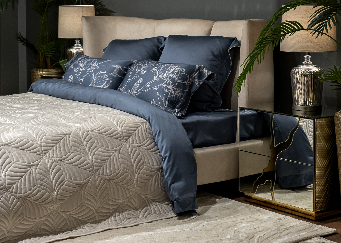 Покрывало «Флора» 240х260см кремовое 5