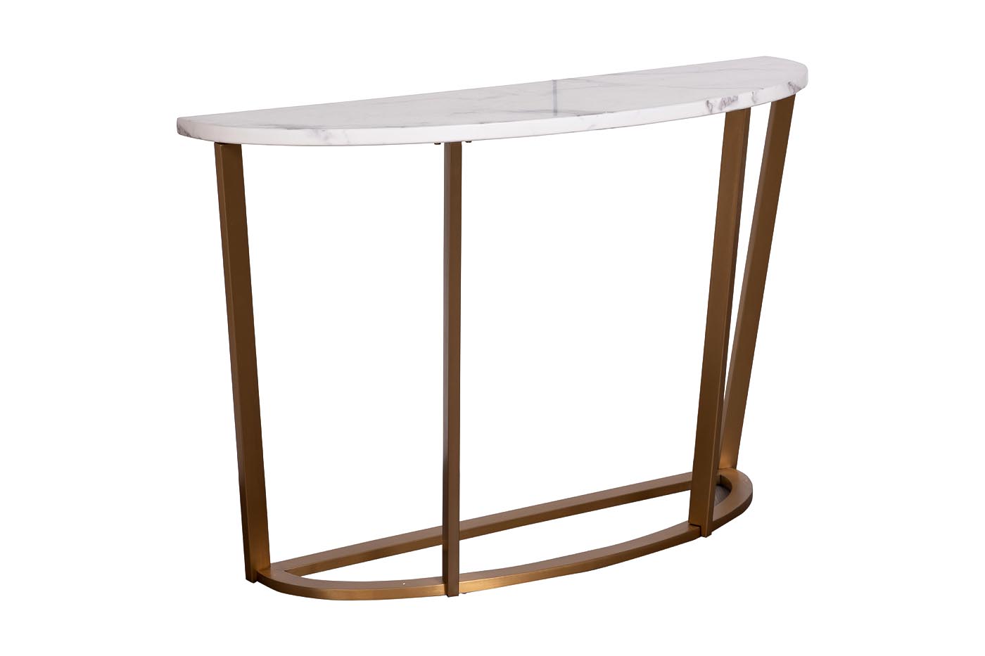 Консоль Жемчужно-Белый (Pearl White) белая/матовое золото 2