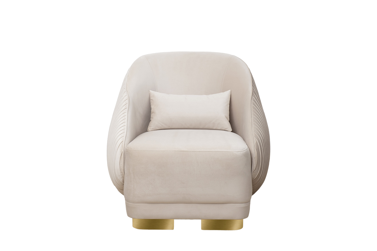 Кресло Палаццо(Palazzo) велюровое бежевое 1