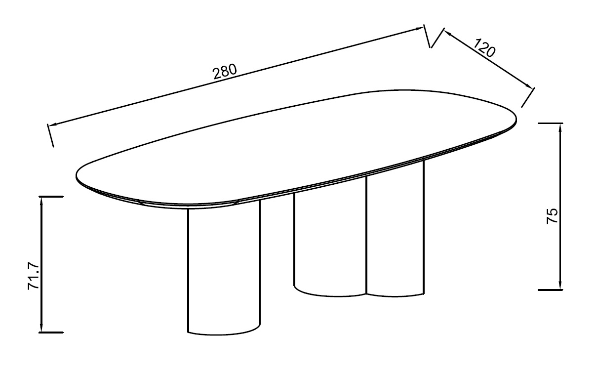 Стол обеденный мраморный с колоннами 4
