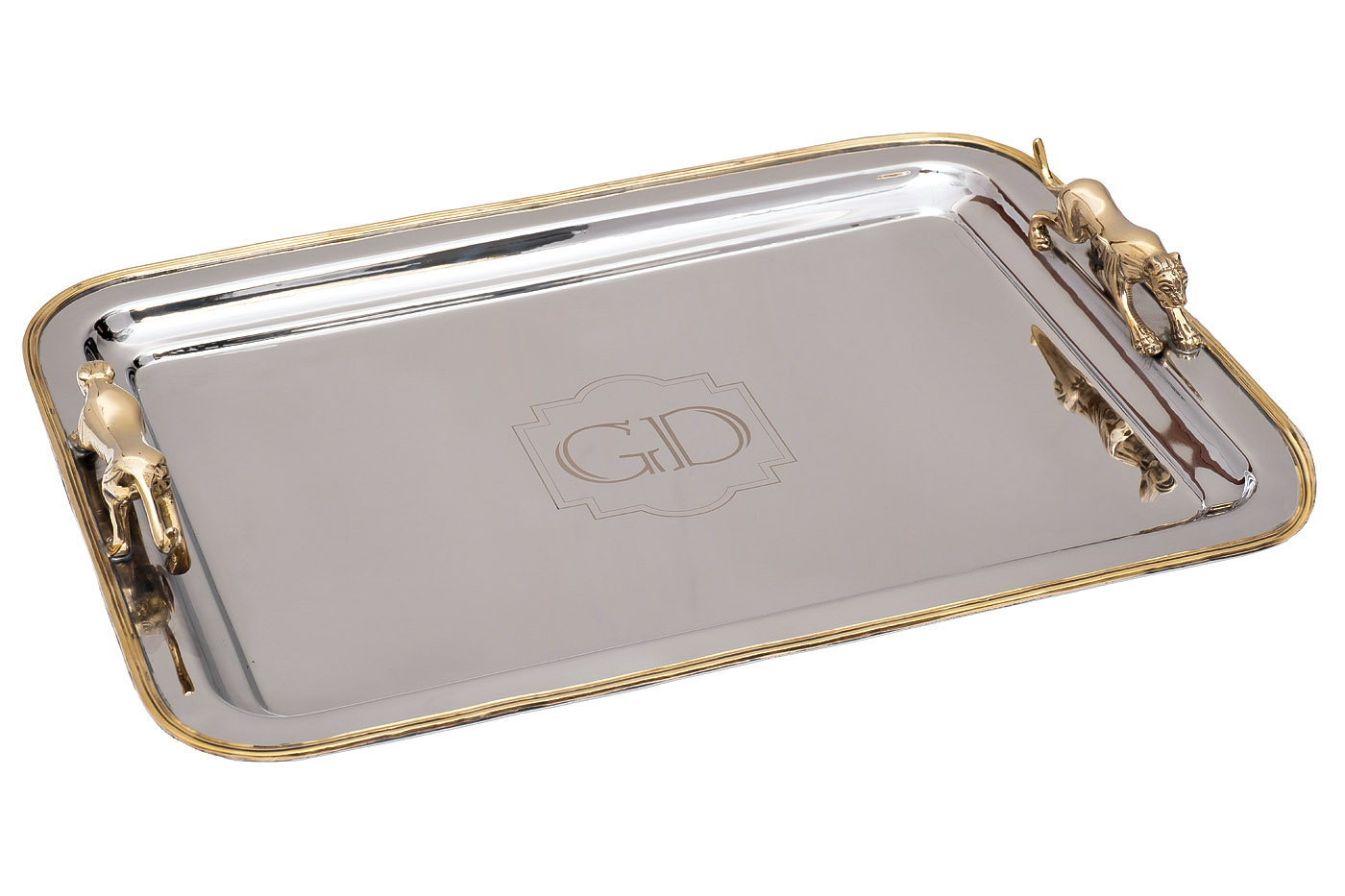 Поднос прямоугольный «Леопарды» 1