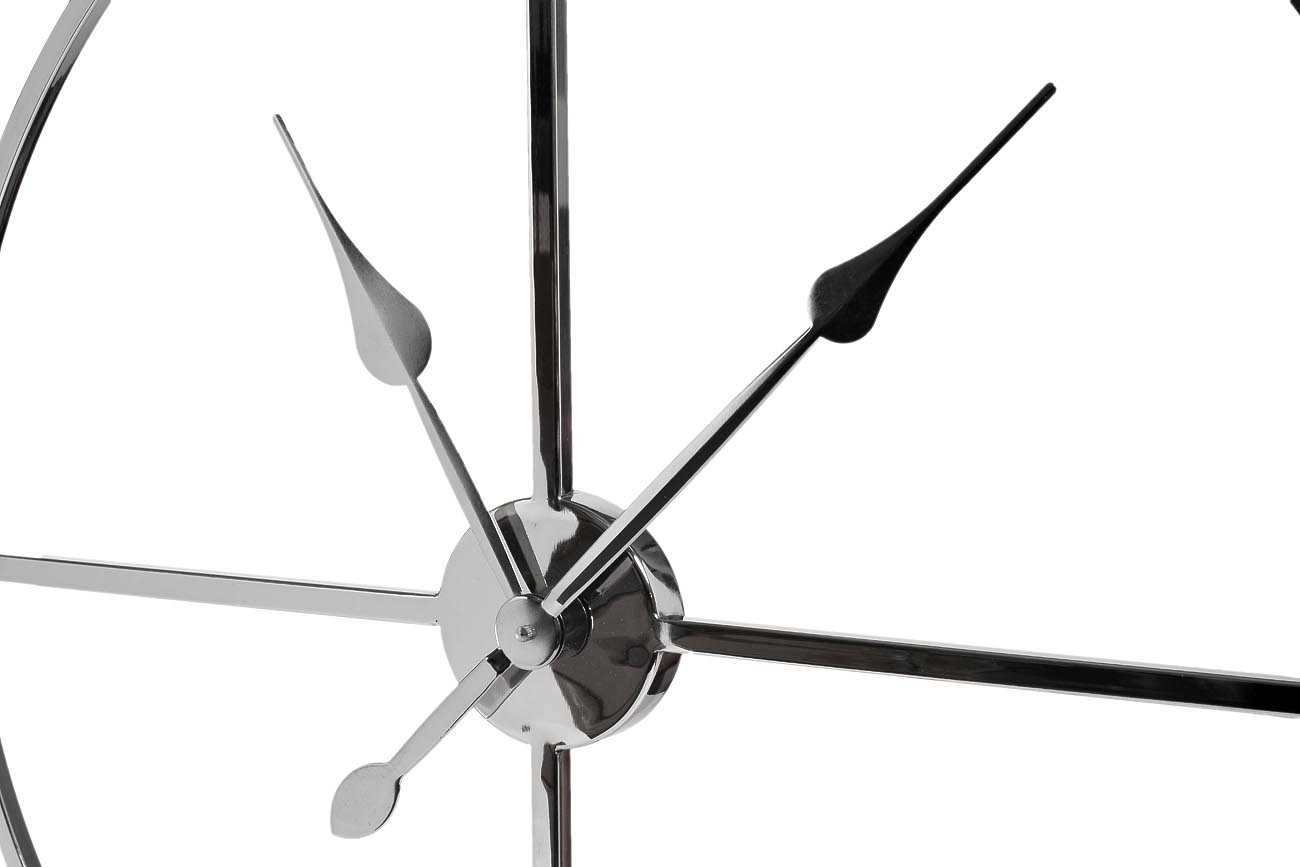 Часы настенные круглые (хром) 76см 3