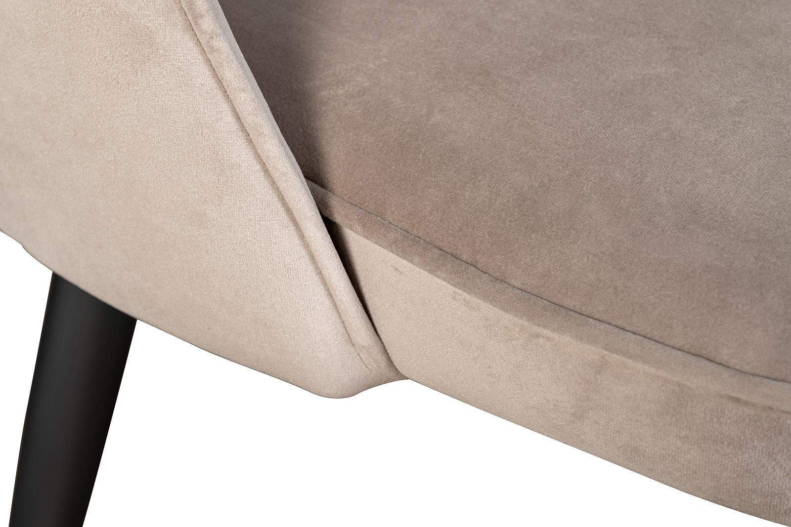 Стул велюровый серо-бежевый 3