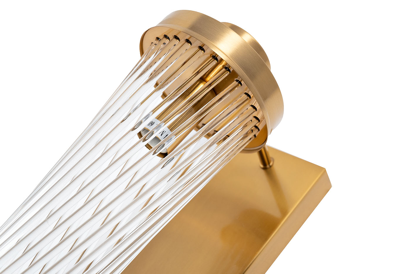 Бра стеклянное (латунь) 2