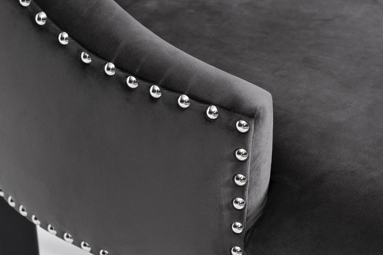 Стул велюровый серый 3