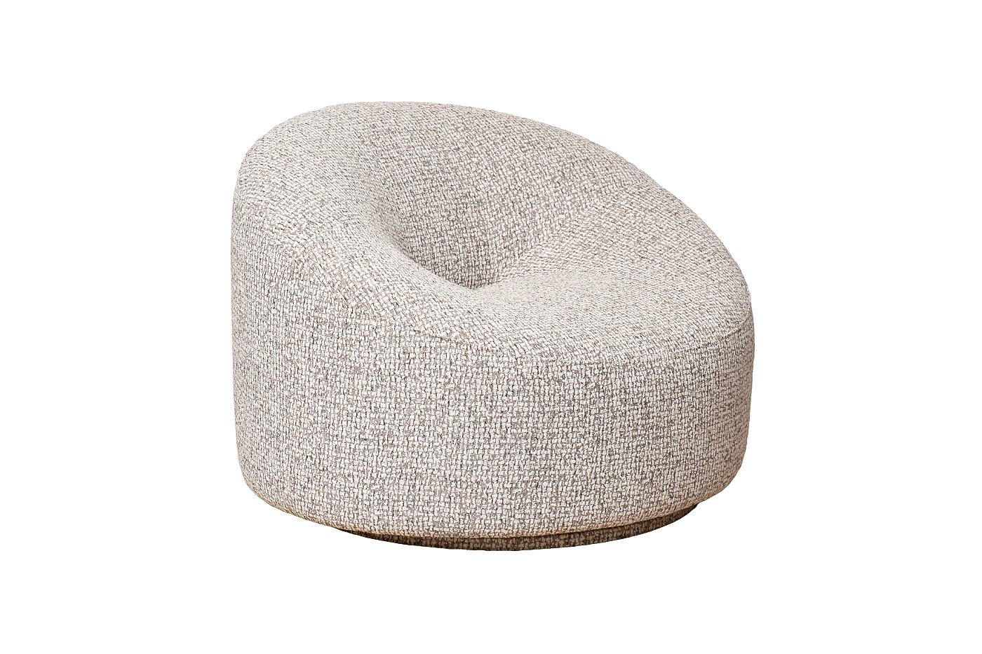 Кресло вращающееся Луна(Luna) шенилл серое 2