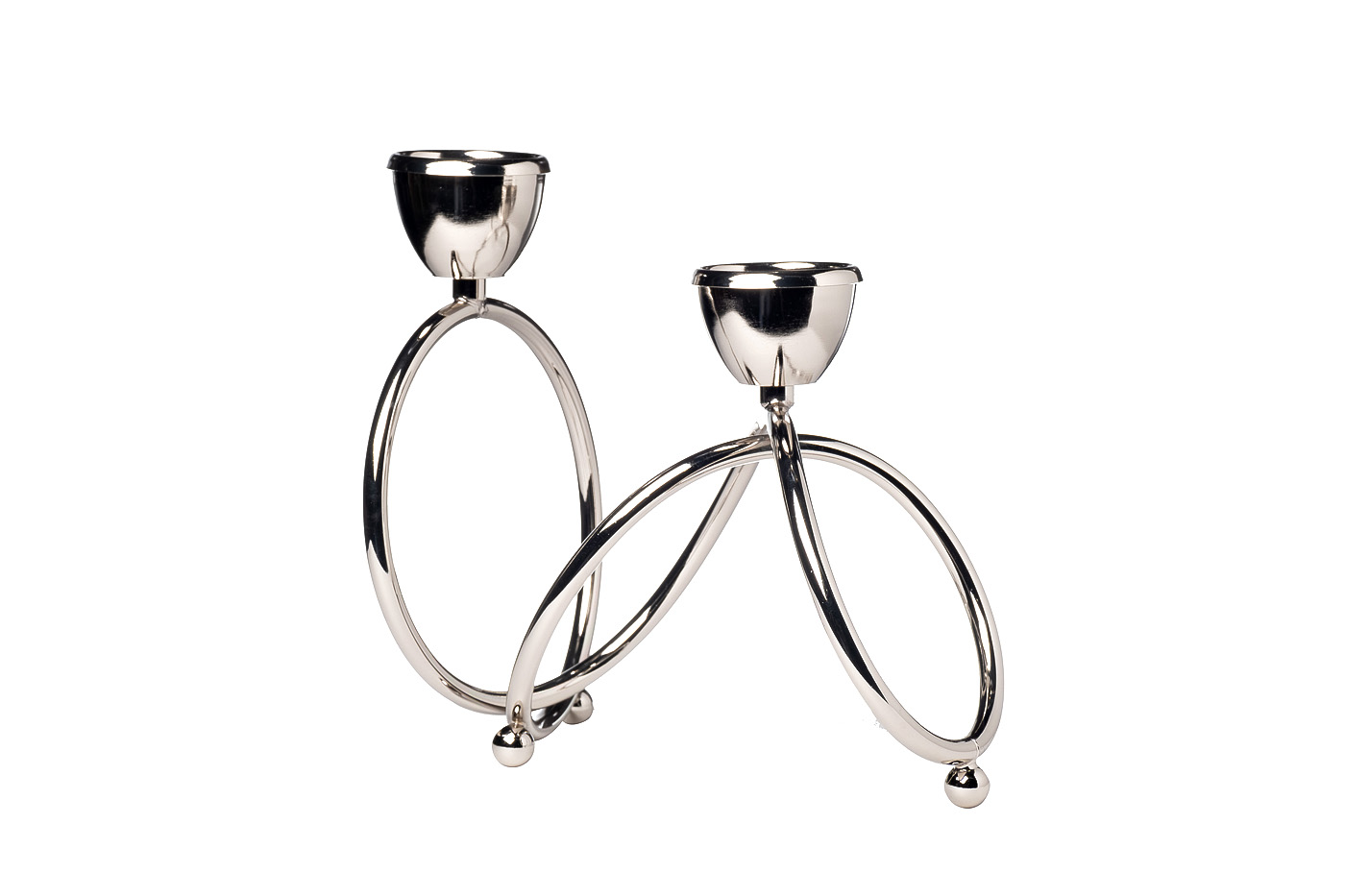 Подсвечник металлический хром 1