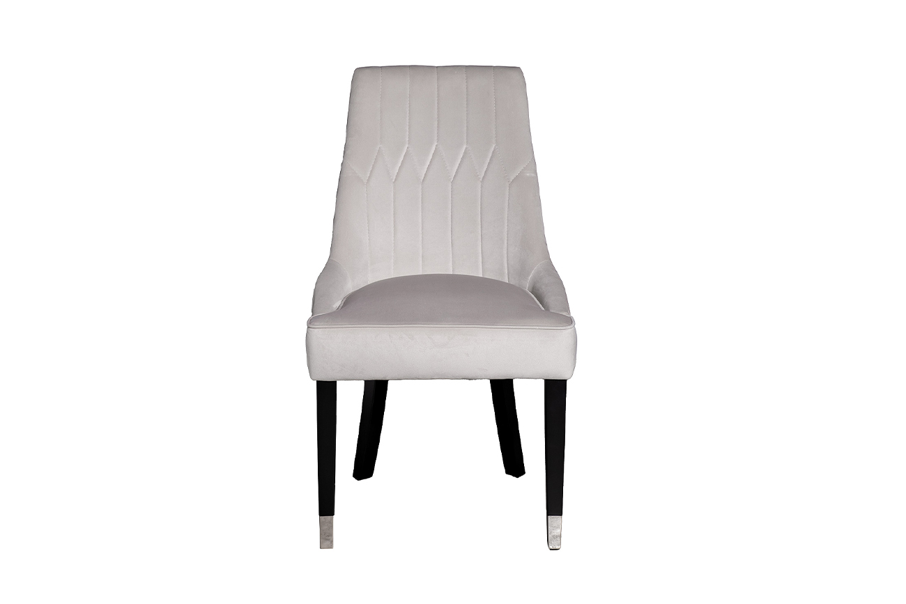 Стул Elegante велюровый светло-серый 1