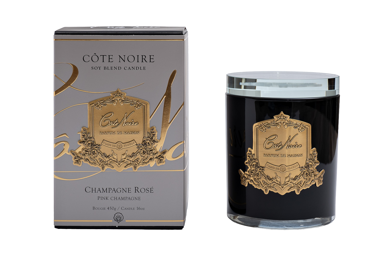 Свеча ароматическая Розовое шампанское (Pink Champagne) в стакане в упаковке 1