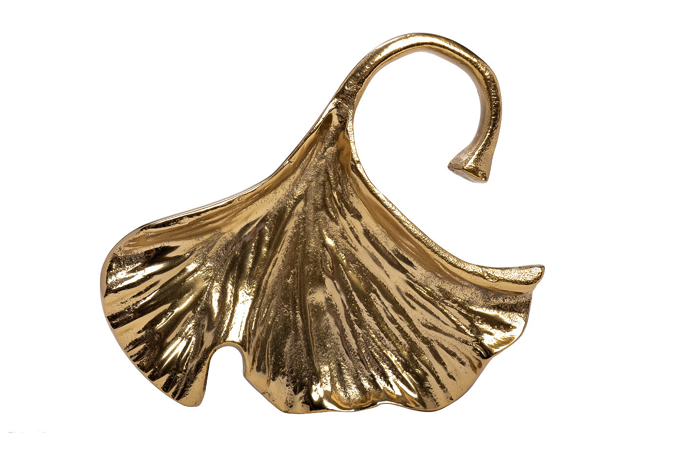 Декор настенный «Лист гингко» золотой 1