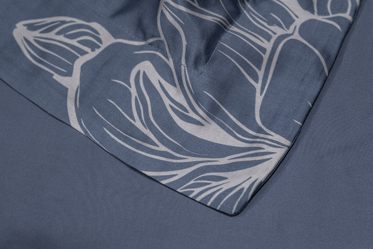 Простыня тенсель 240х250см синяя 3