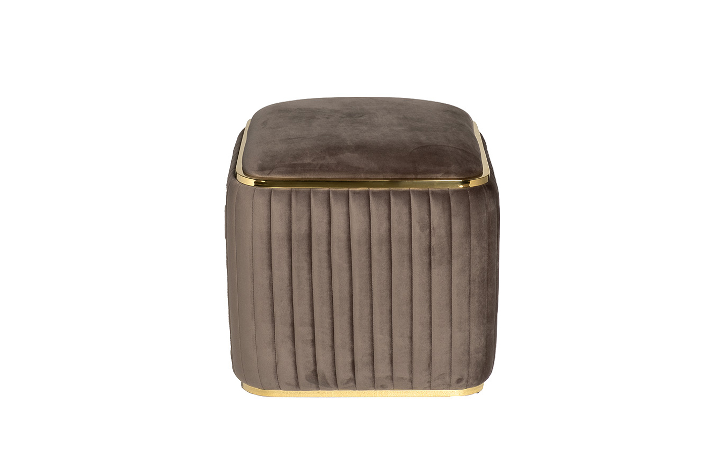 Пуф Гларус (Glarus) велюровый коричневый 1