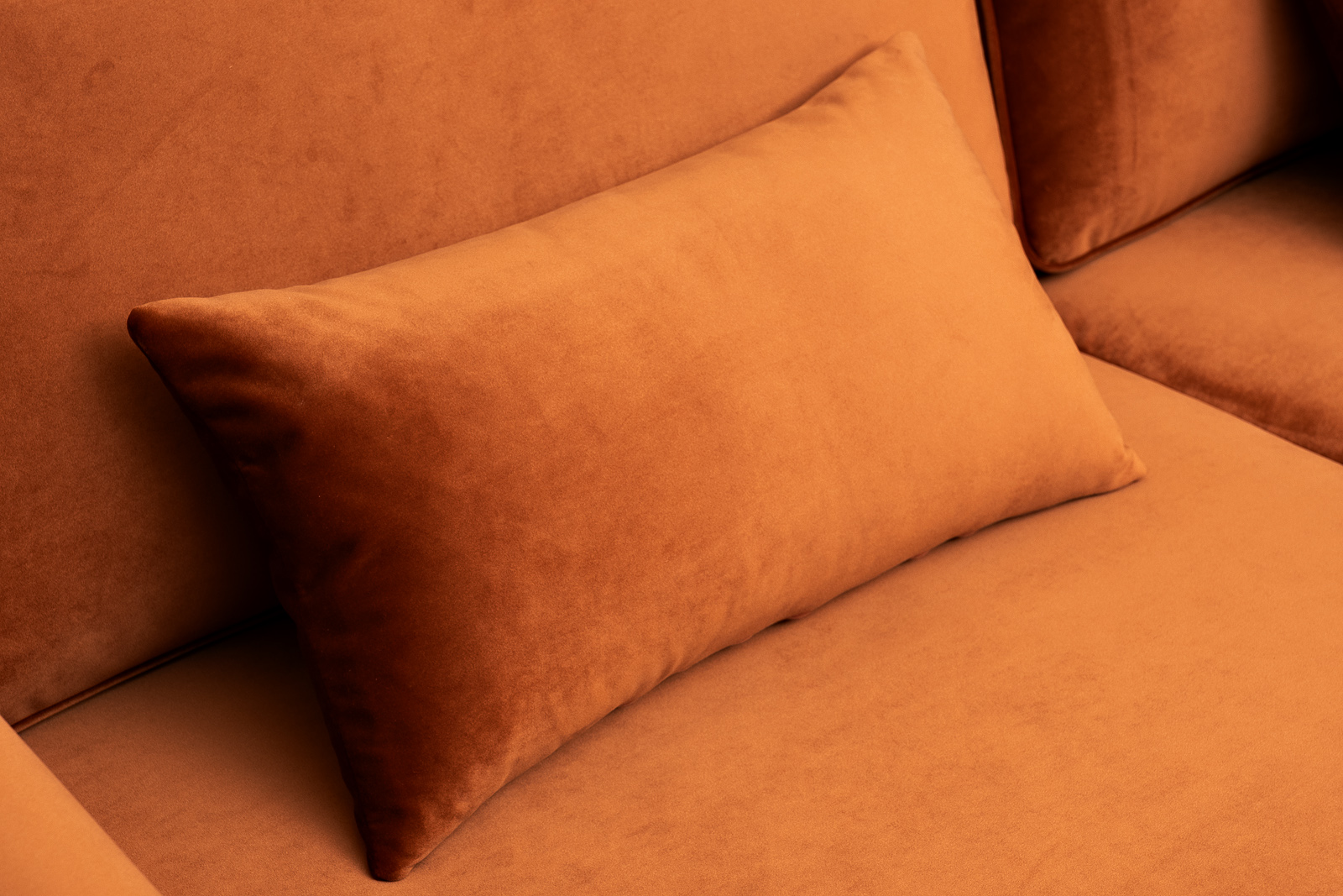 Диван Треви(Trevi) трехместный раскладной оранжевый с кантом 7