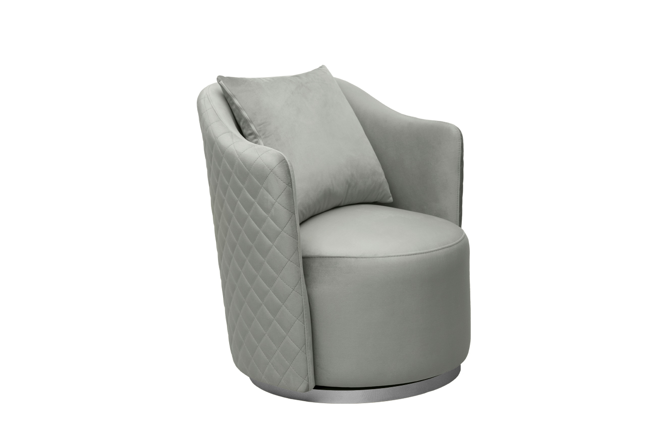 Кресло Верона(Verona) вращающееся велюровое мятное/хром 2