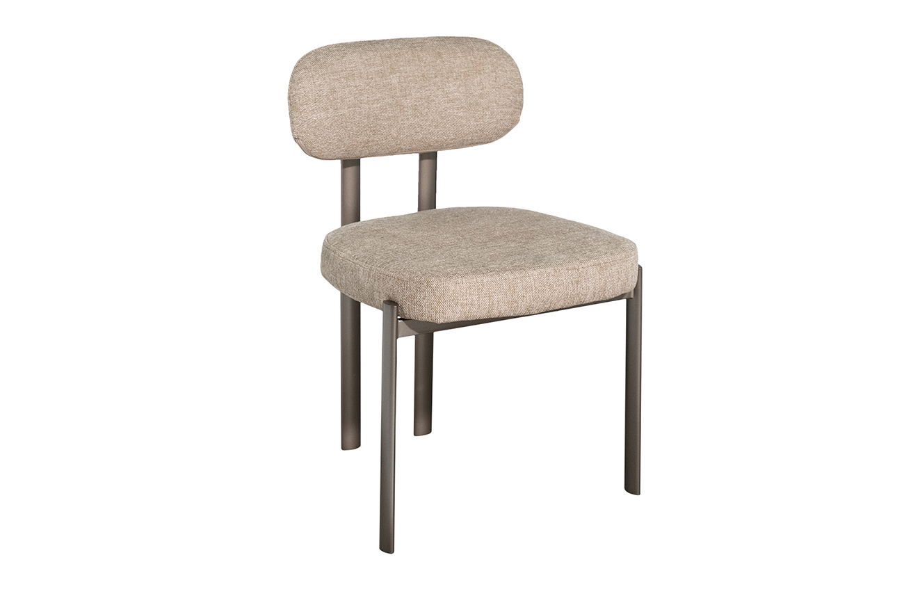 Стул обеденный шенилл бежевый 2