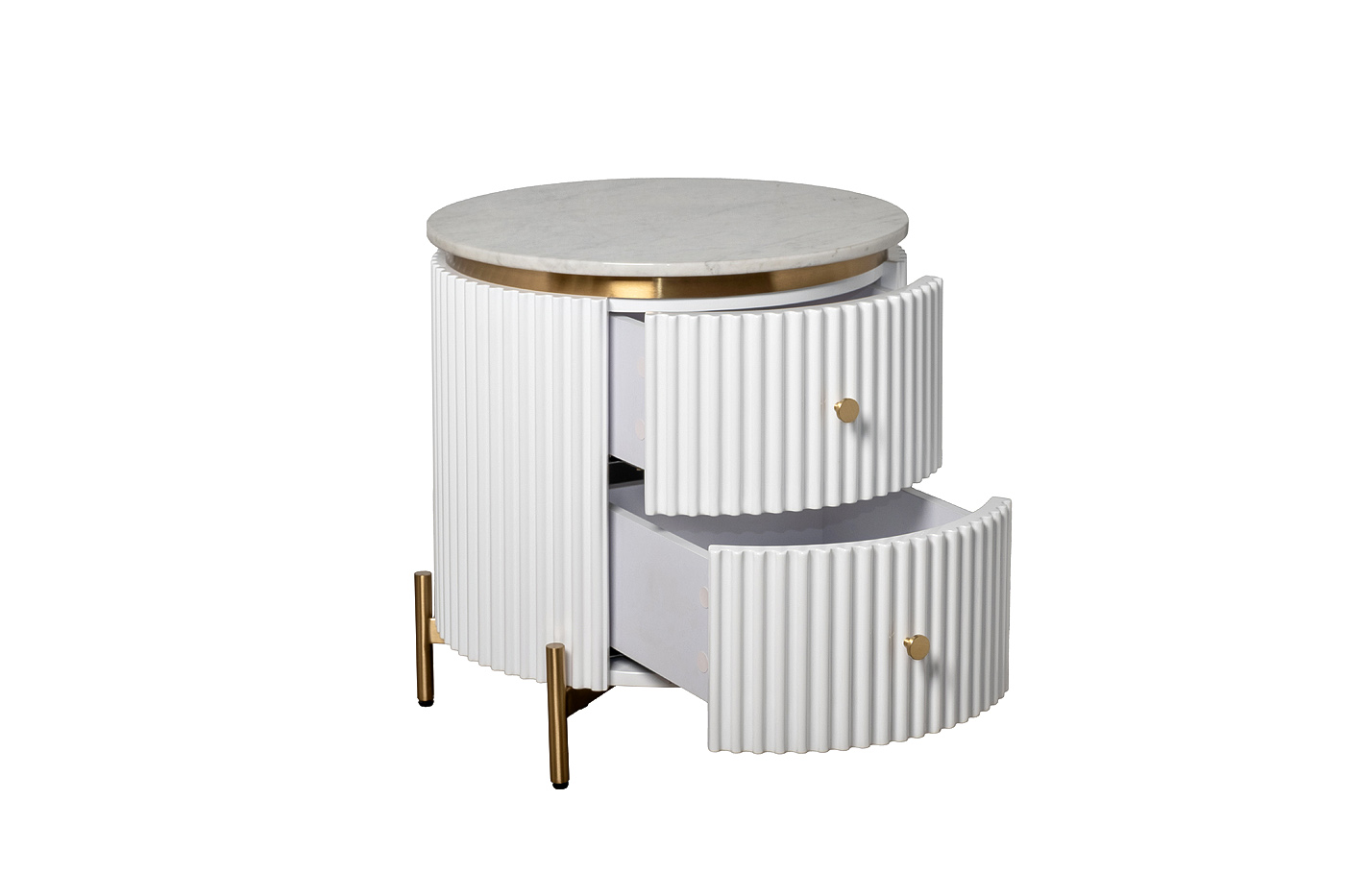 Тумбочка с 2мя ящиками и мраморной столешницей 3