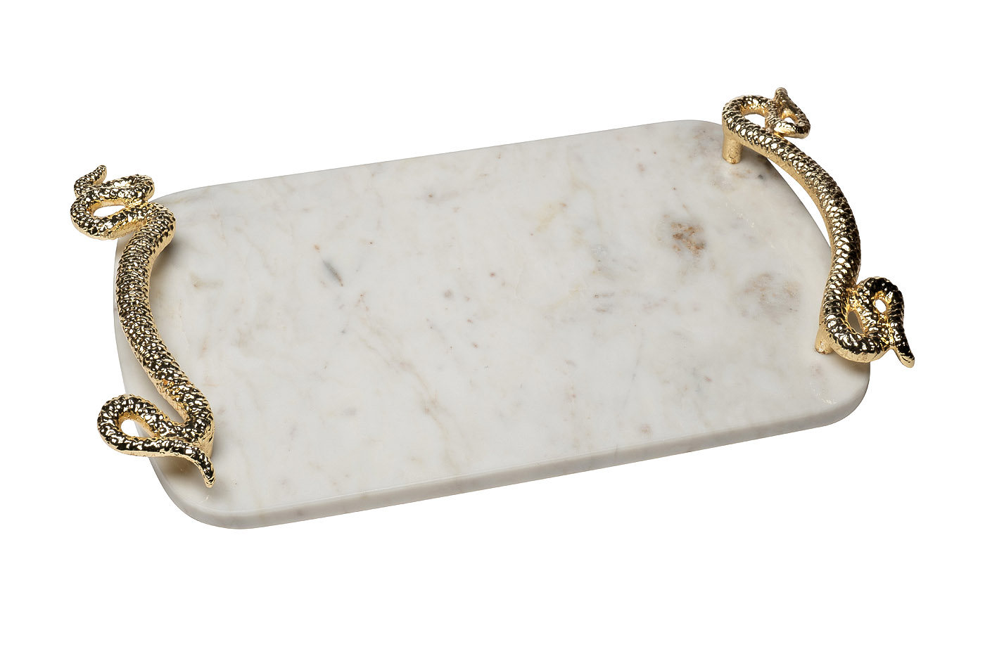 Поднос декоративный мраморный Змейка (Serpente) 1