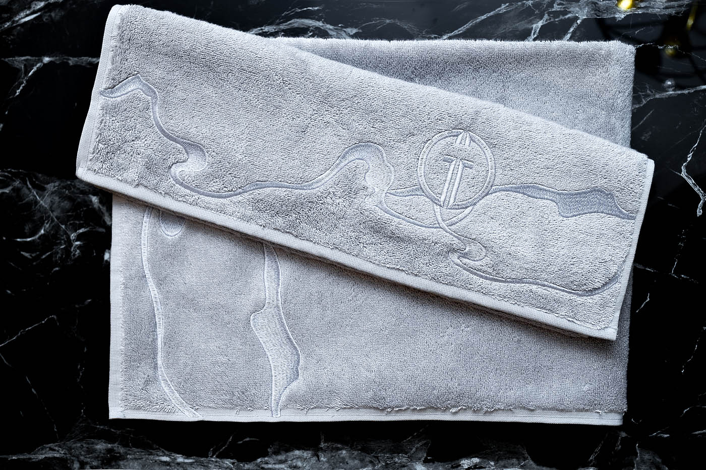 Полотенце «Мелодия» 100*150 серое 1