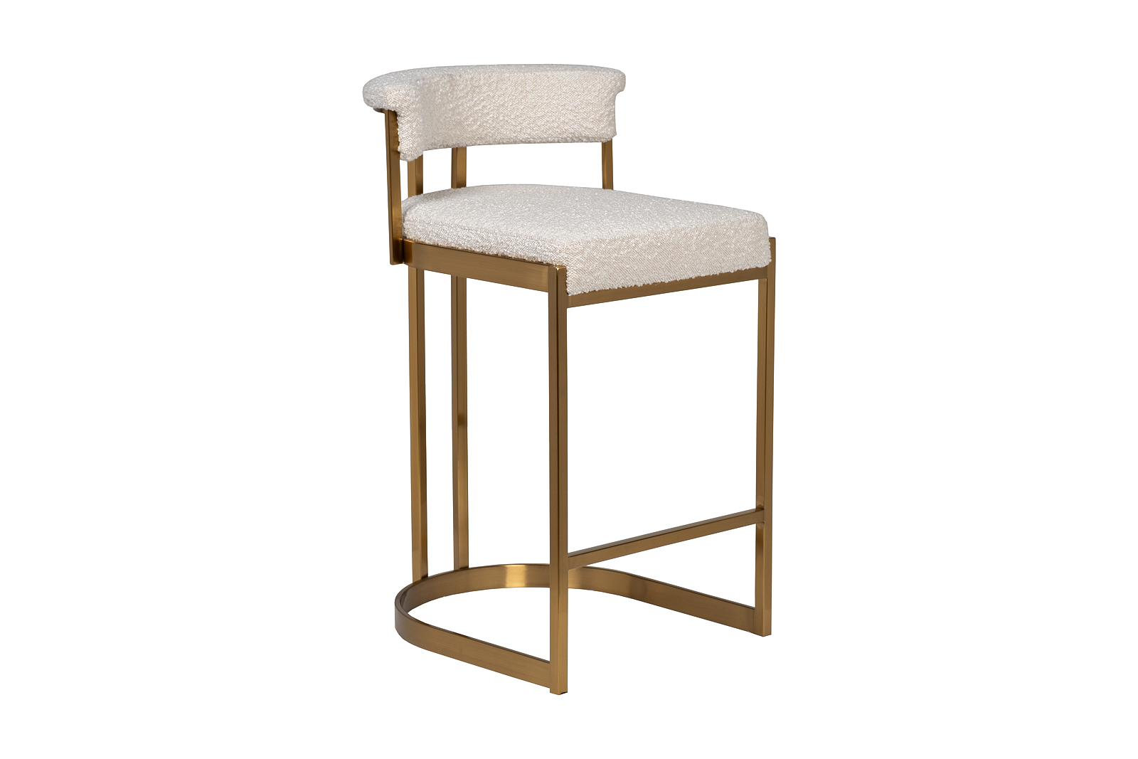 Стул барный букле бежевый/матовое золото 2
