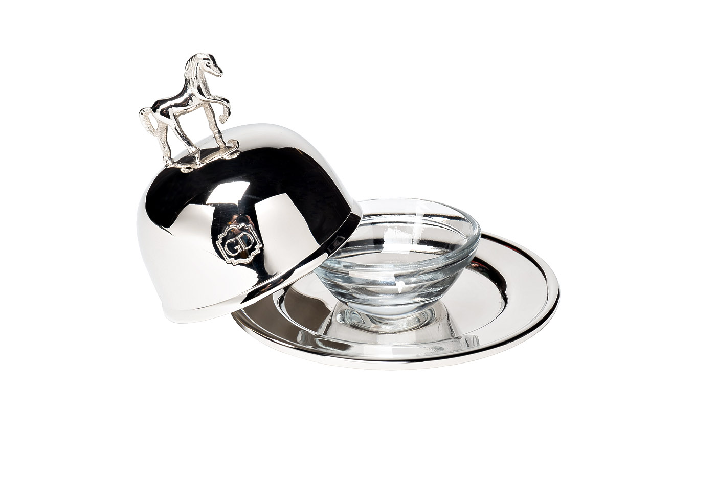 Масленка порционная Horse хром 1