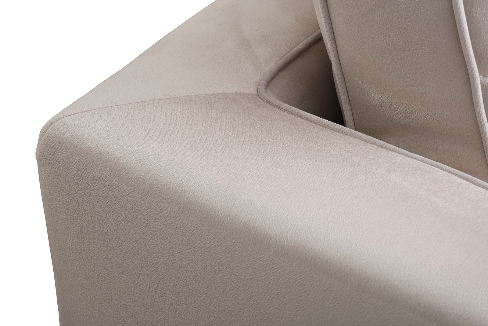 Диван Мадрид Память(Madrid Memory) трехместный шенилл бежевый с кантом 5