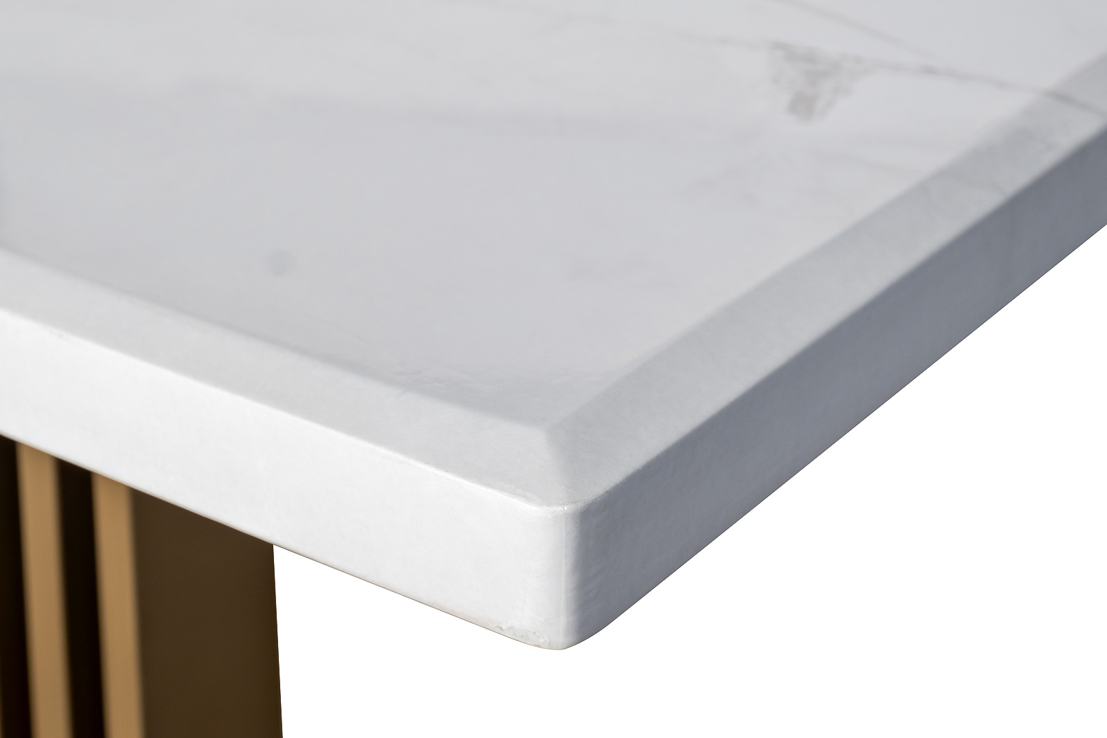 Стол обеденный прямоугольный белый/золото 4