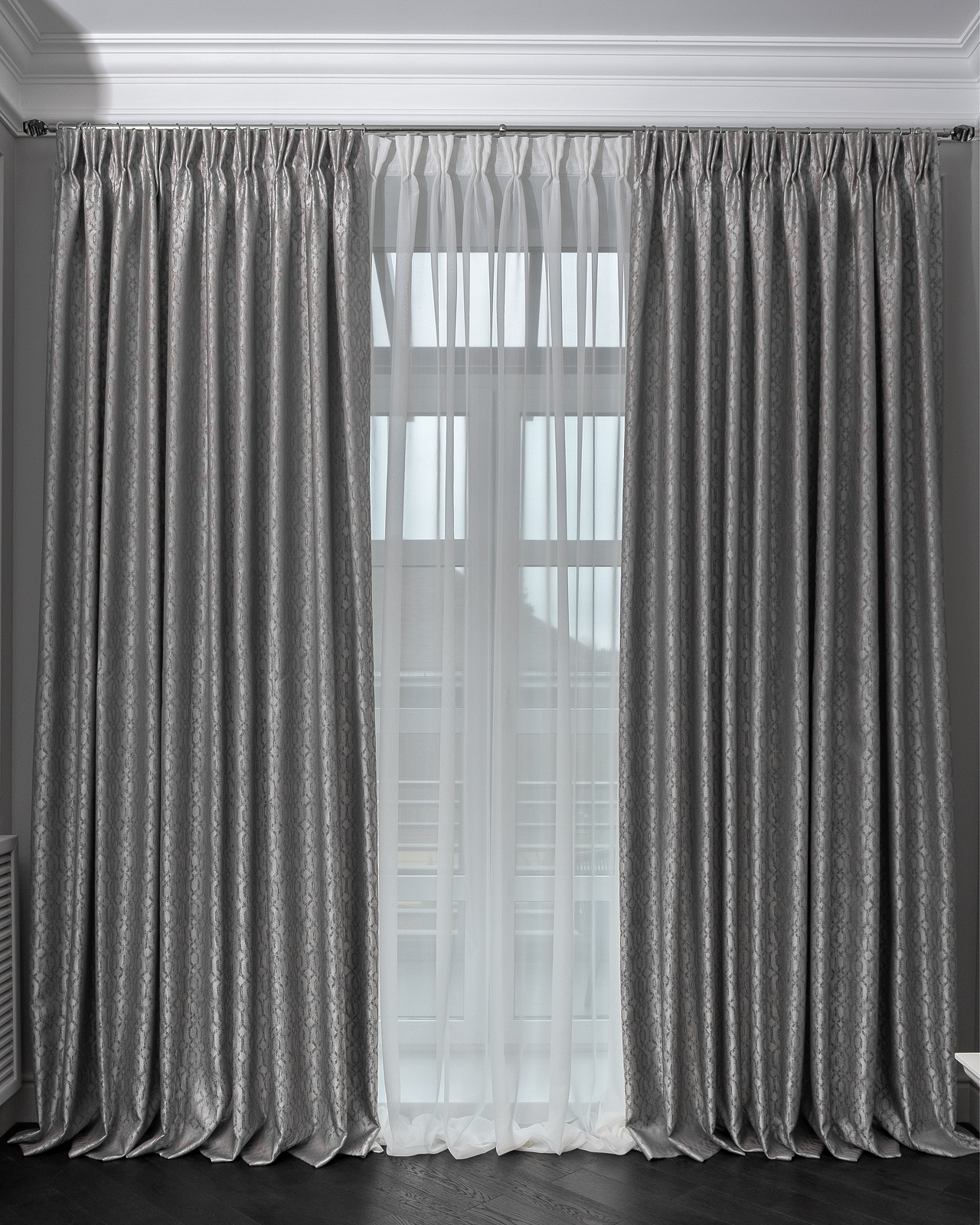 Портьера Хьюстон (Houston) 110 275х260см серая 1