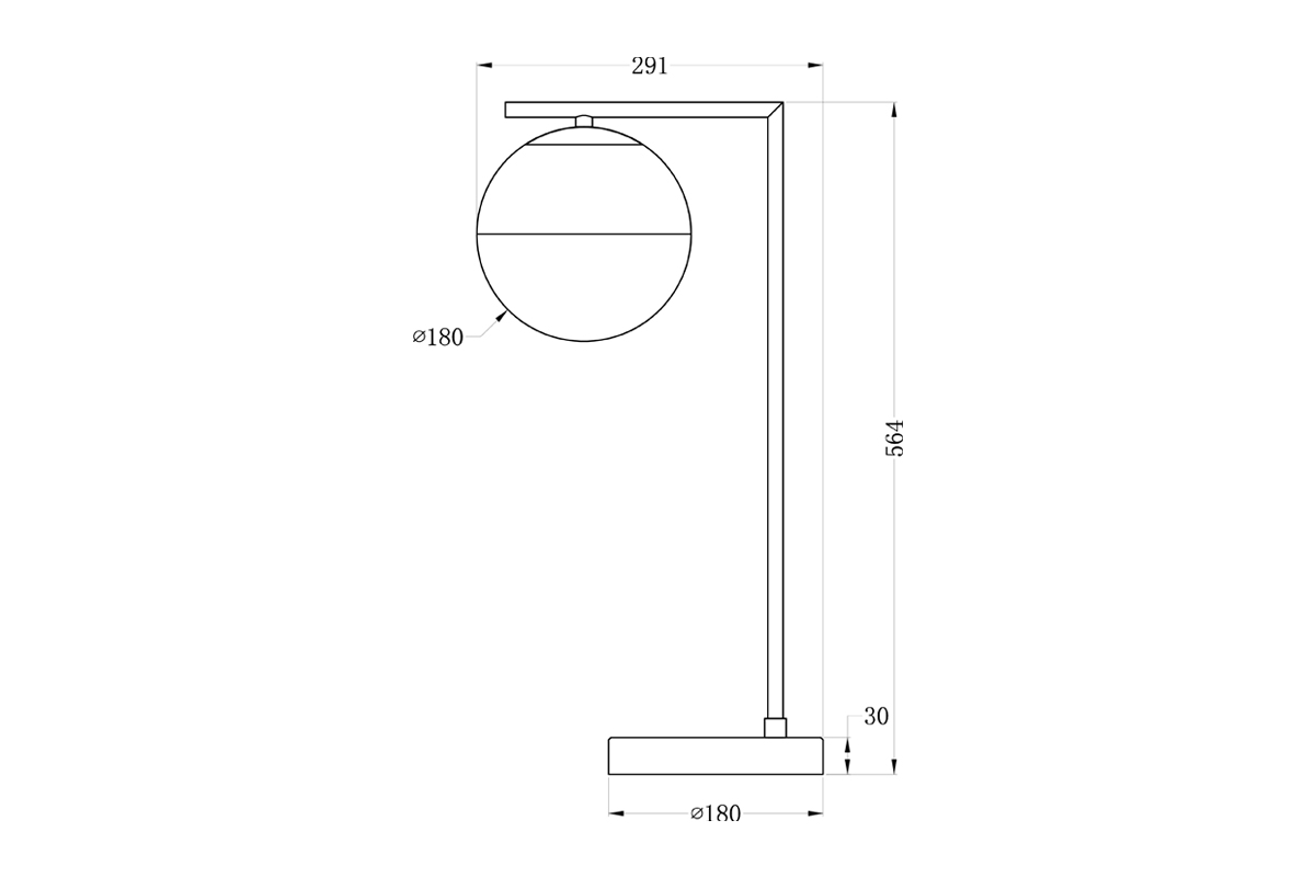 Лампа настольная с матовым плафоном, золото 2