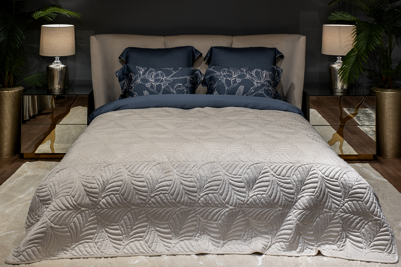 Покрывало «Флора» 180х230см кремовое 1