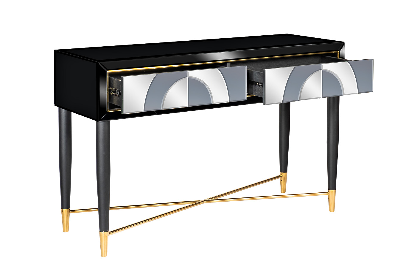 Консоль зеркальная с двумя ящиками 3