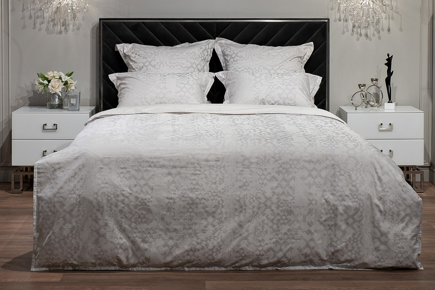 Комплект постельного белья «Маттео» бежевый 145х210см с наволочками 50х70см 1