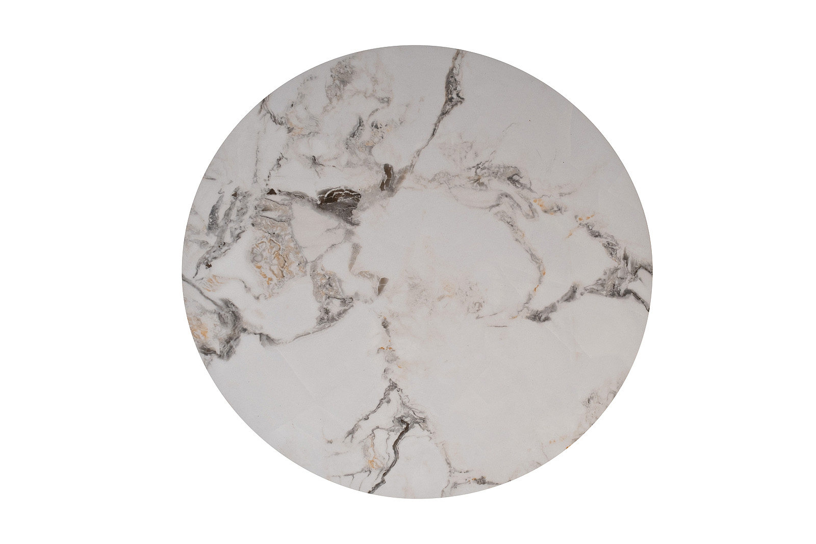 Стол журнальный круглый керамогранит белый 2