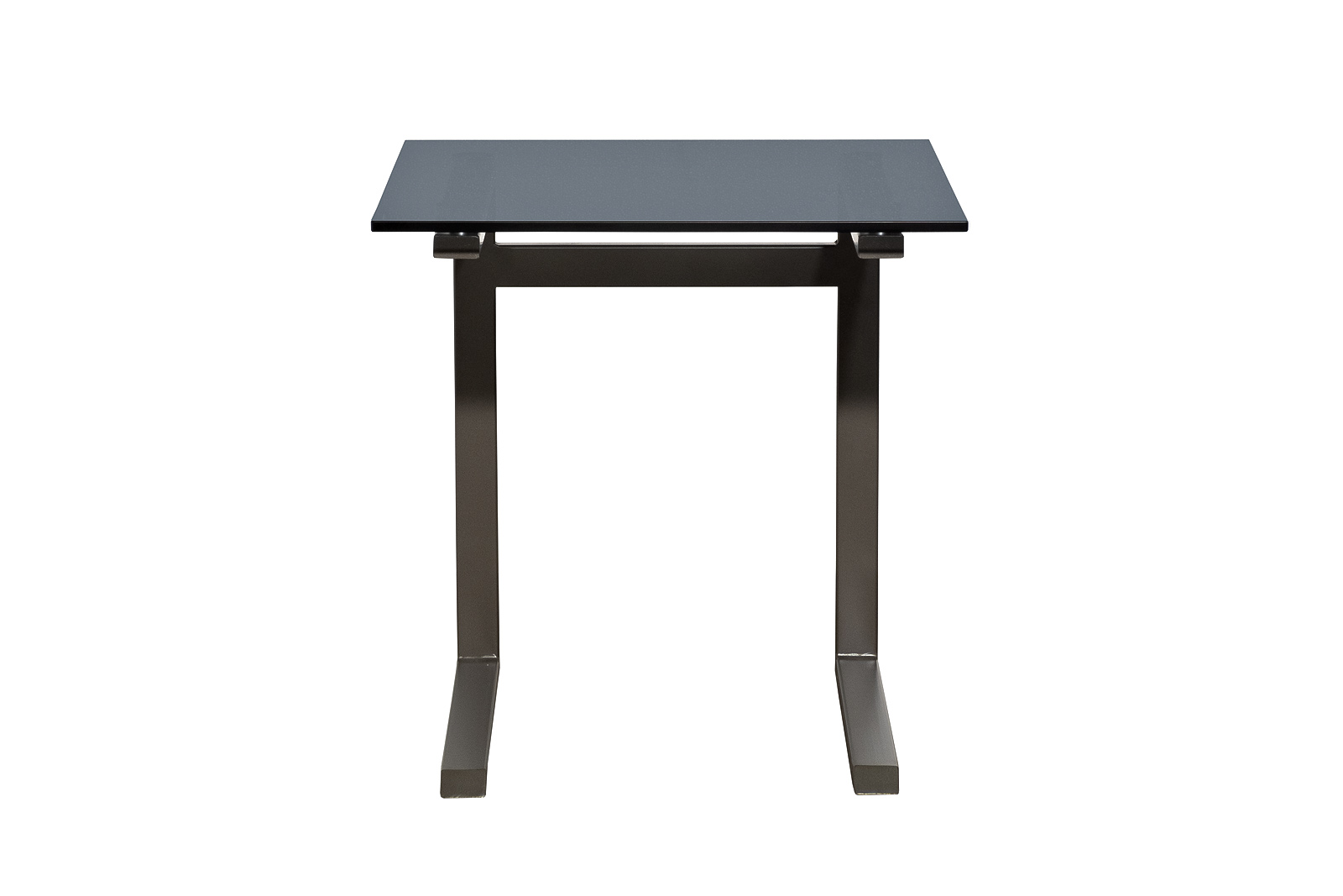 Столик журнальный приставной черное стекло 2