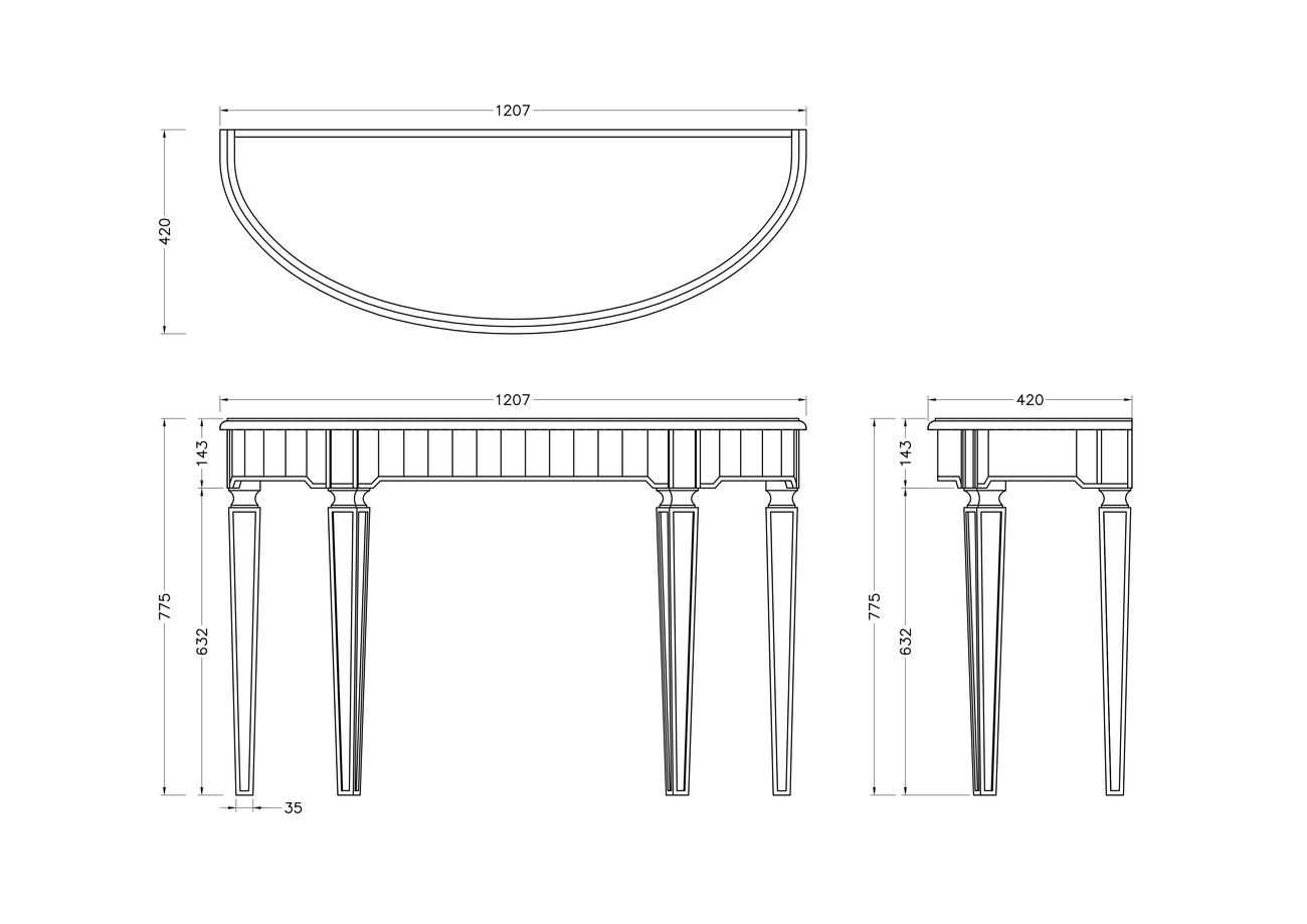 Консоль зеркальная 5