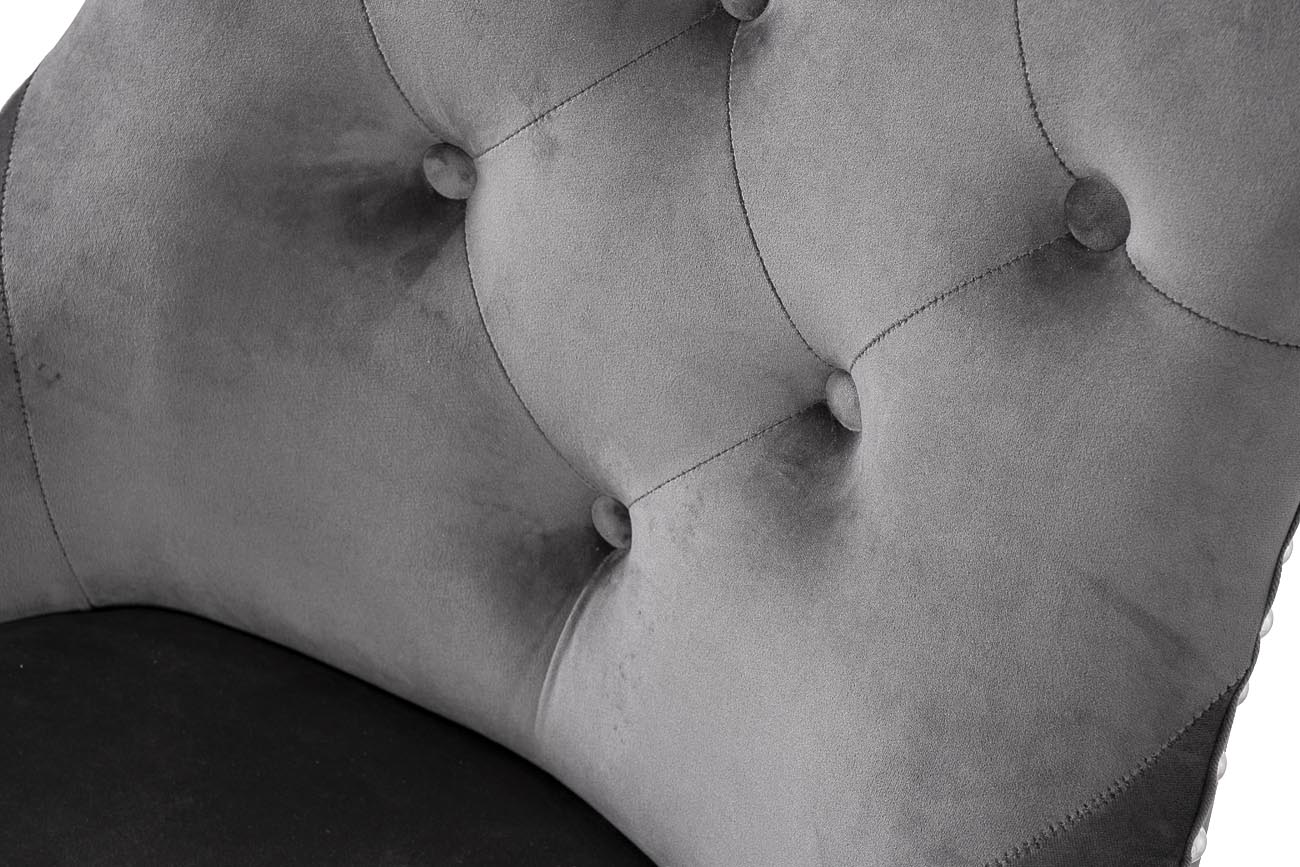 Стул велюровый серый 4