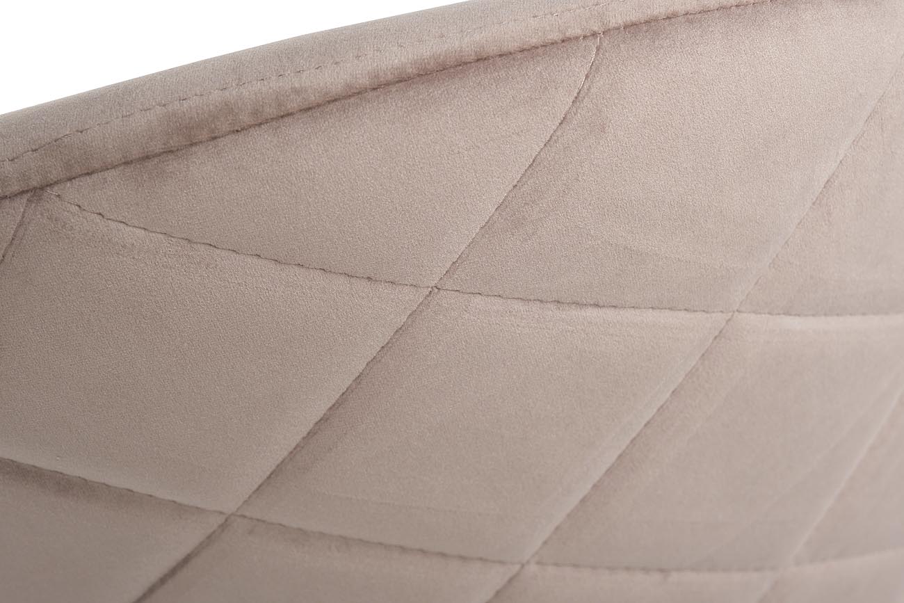 Стул велюровый бежевый на металлических ножках 4