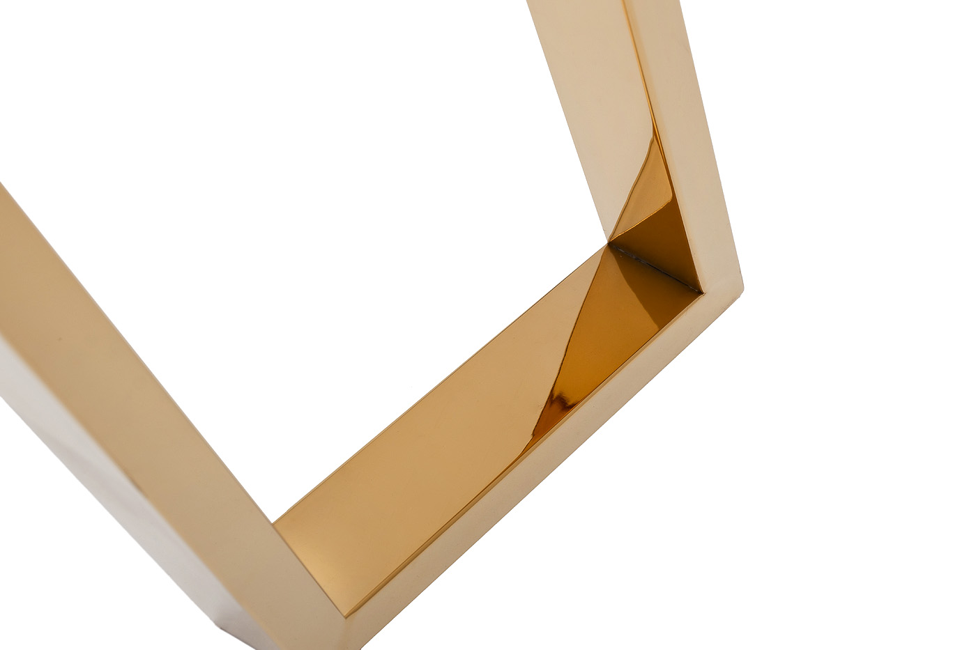 Стол письменный прозрачное стекло/золото 5