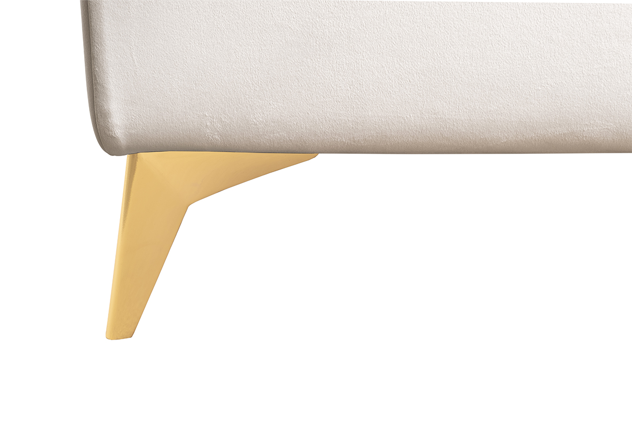 Кровать Siena велюровая кремовая 3