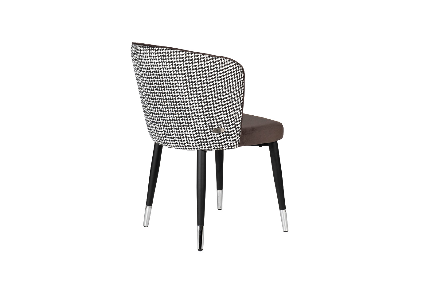 Стул обеденный велюровый серо-коричневый 3