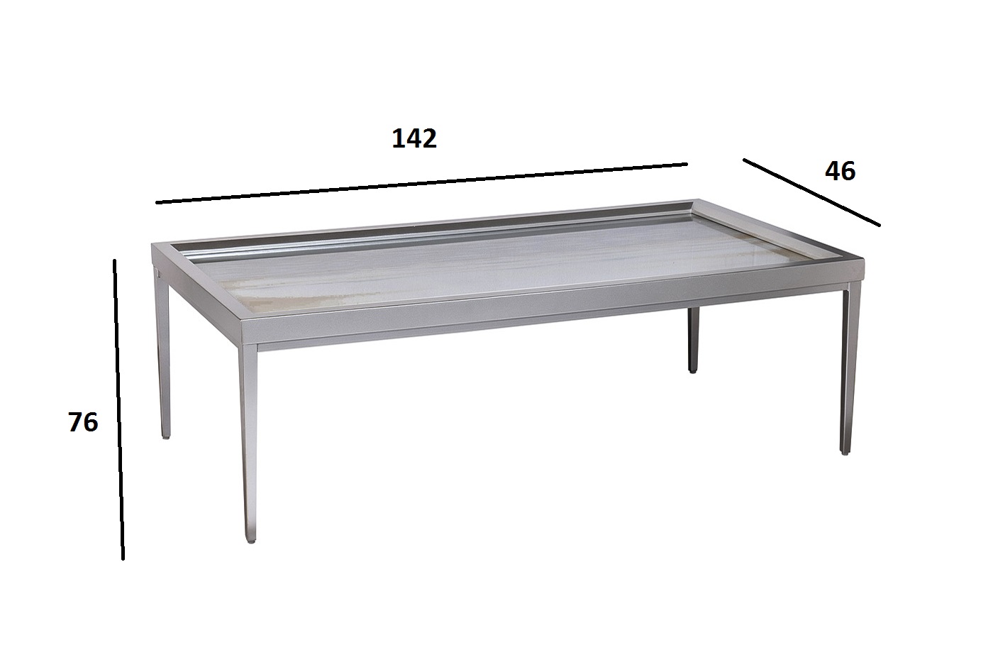 Стол журнальный Mirage серый 6